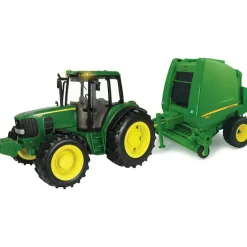 Fat Brain Toy 1/16 Big Farm John Deere Tractor and Baler Set Sale