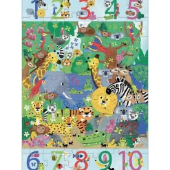 Fat Brain Toy 1 to 10 Jungle Giant Floor Build-and-Seek Puzzle Clearance