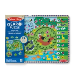 Fat Brain Toy Animal Chase I-Spy Wooden Gear Puzzle Outlet