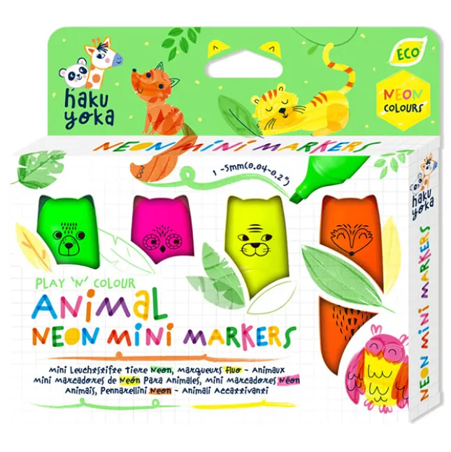 Fat Brain Toy Animal Neon Mini Markers Clearance
