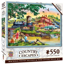 Fat Brain Toy Apple Express 550 pc Linen Paper Puzzle Best