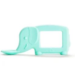 Fat Brain Toy Baby Toon Silicone Teal Elephant Teething Spoon New