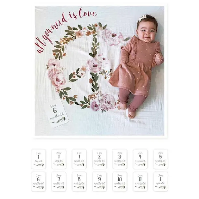 Fat Brain Toy Baby's First Year Blanket & Card Set - All You Need Is Love Discount