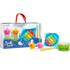 Fat Brain Toy Bath Beats Musical Bath Toy Gift Set New