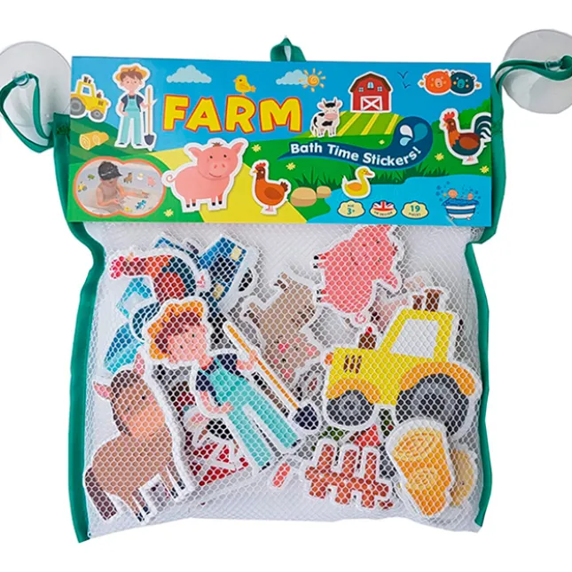 Fat Brain Toy Bath Stickers - Farm Fashion