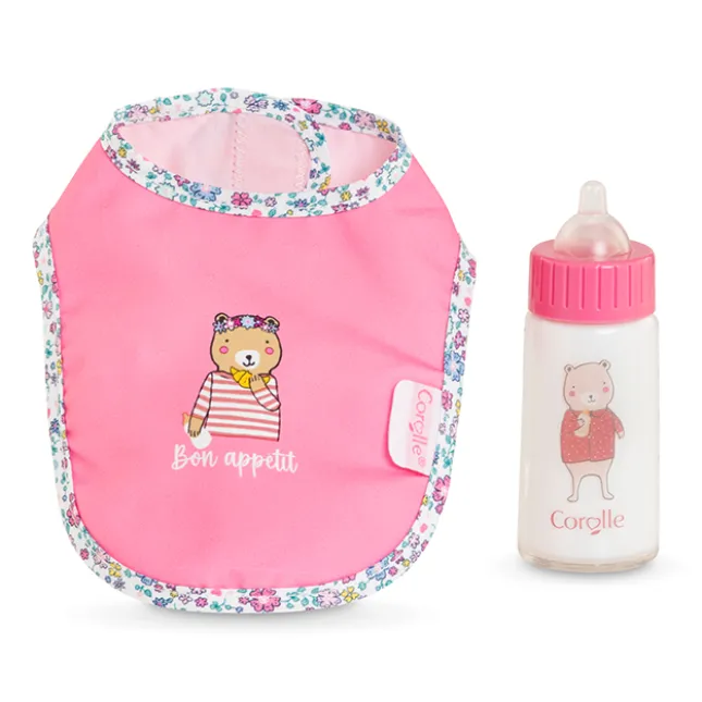 Fat Brain Toy Bebe Bib & Magic Milk Bottle - 12 & 14 inch New
