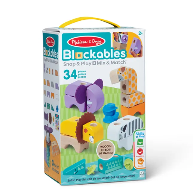 Fat Brain Toy Blockables Safari Play Set Clearance