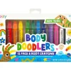 Fat Brain Toy Body Doodlers Face & Body Crayons - Set of 12 Colors Clearance