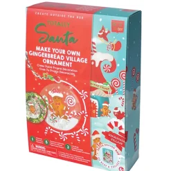 Fat Brain Toy Box CanDIY Totally Santa Make Your Own Gingerbread Village Ornament New