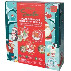 Fat Brain Toy Box CanDIY Totally Santa Make Your Own Ornaments Set of 3 Discount