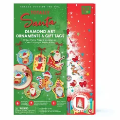 Fat Brain Toy Box CanDIY Totally Santa Diamond Art Ornaments & Gift Tags Hot