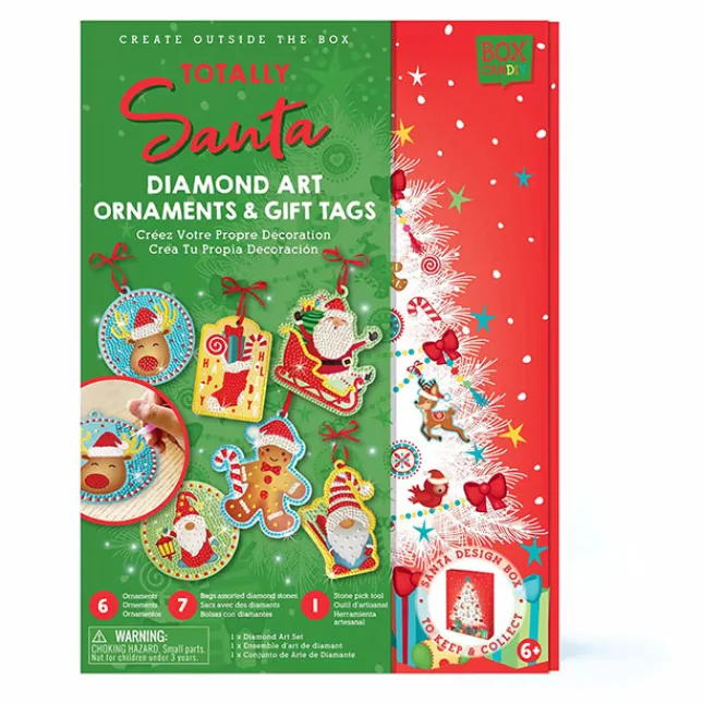 Fat Brain Toy Box CanDIY Totally Santa Diamond Art Ornaments & Gift Tags Hot