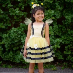 Fat Brain Toy Bumble Bee Dress & Headband - Size 3-4 Clearance