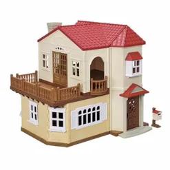 Fat Brain Toy Calico Critters Red Roof Country Home - Secret Attic Playroom Gift Set Clearance