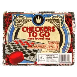 Fat Brain Toy Checkers To Go - Mini Checker Rug New