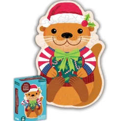 Fat Brain Toy Cinnamon Otter 48 Piece Scratch and Sniff Shaped Mini Puzzle Online
