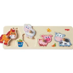 Fat Brain Toy Clutching Puzzle Baby Farm Animals Fashion