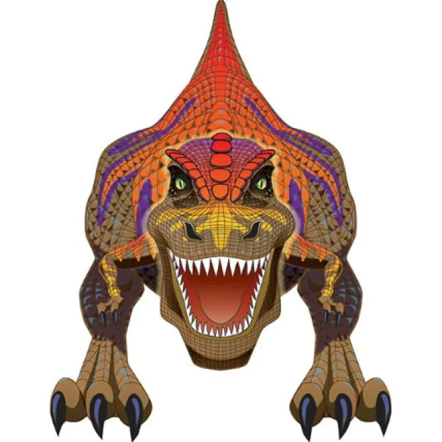 Fat Brain Toy DinoSoars DLX Nylon Kite - T-Rex New