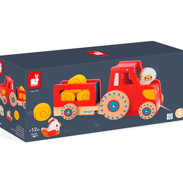 Fat Brain Toy Farm Pull Along Tractor Fashion
