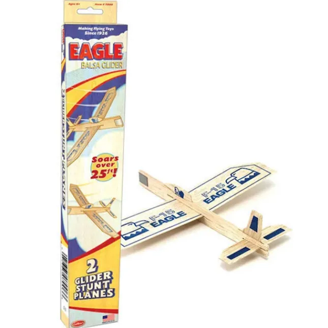 Fat Brain Toy Guillow's Eagle Balsa Glider Twin Pack Outlet