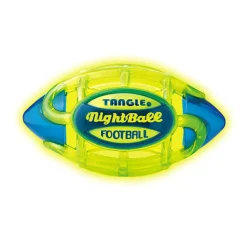 Fat Brain Toy NightBall Matrix Football Large - Green/Blue Clearance