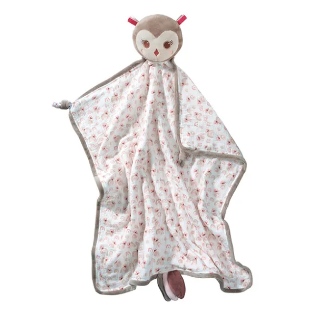 Fat Brain Toy Nova Owl Blanki Lovey New