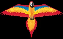 Fat Brain Toy Nylon 2D Kite - Red Macaw Best