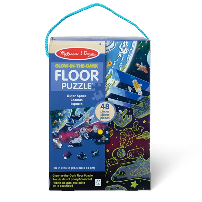 Fat Brain Toy Outer Space Glow in the Dark Floor Puzzle Hot