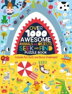 Fat Brain Toy Over 1000 Awesome Animals and Objects Seek and Find Puzzle Book Sale