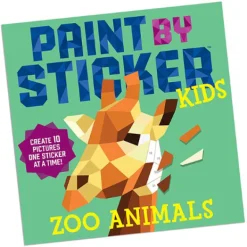 Fat Brain Toy Paint By Sticker Kids - Zoo Animals Outlet