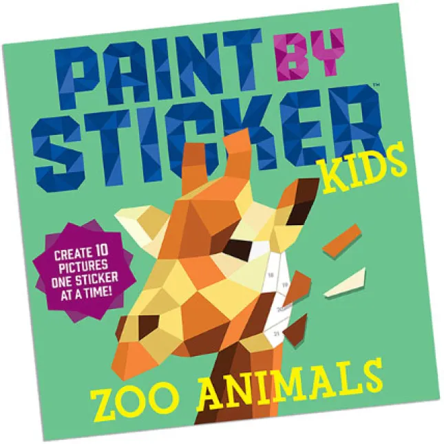 Fat Brain Toy Paint By Sticker Kids - Zoo Animals Outlet