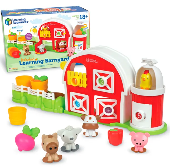 Fat Brain Toy Peekaboo Learning Barnyard Playset Fashion