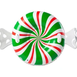 Fat Brain Toy Peppermint Snow Tube - Green Red White Hot