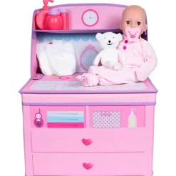 Fat Brain Toy Perfectly Pink 10 pc Change Table & Doll Gift Set Best