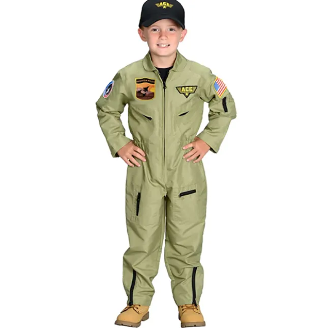 Fat Brain Toy Personalized Jr. Fighter Pilot Suit with Embroidered Cap New