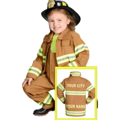 Fat Brain Toy Personalized Jr. Firefighter Suit - Tan Best