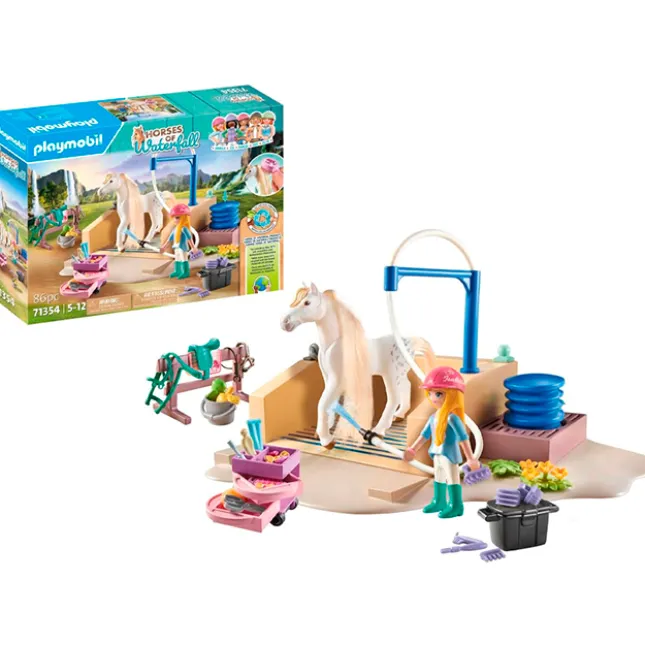 Fat Brain Toy Playmobil Horses of Waterfall - Washing Station with Isabella and Lioness Best