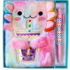 Fat Brain Toy Plush Boba Axolotl Journal & Pen Set New