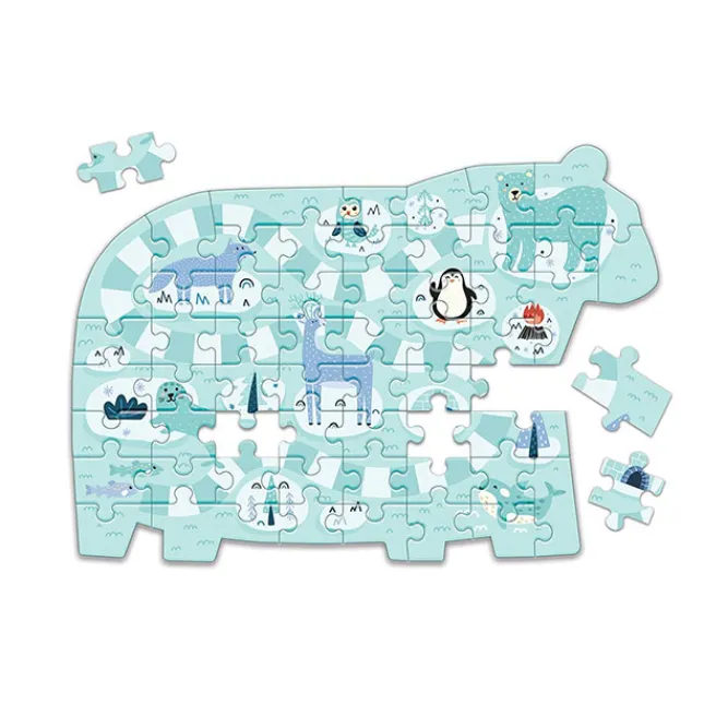 Fat Brain Toy Polar Bear Shape Puzzle In Storage Box Outlet