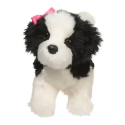 Fat Brain Toy Poofy Black & White Shih-Tzu - 10 inch Fashion