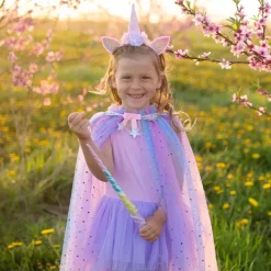 Fat Brain Toy Rainbow Unicorn Cape & Headband - Size 4-6 Hot