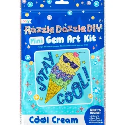 Fat Brain Toy Razzle Dazzle DIY Mini Gem Art Kit - Cool Cream Clearance