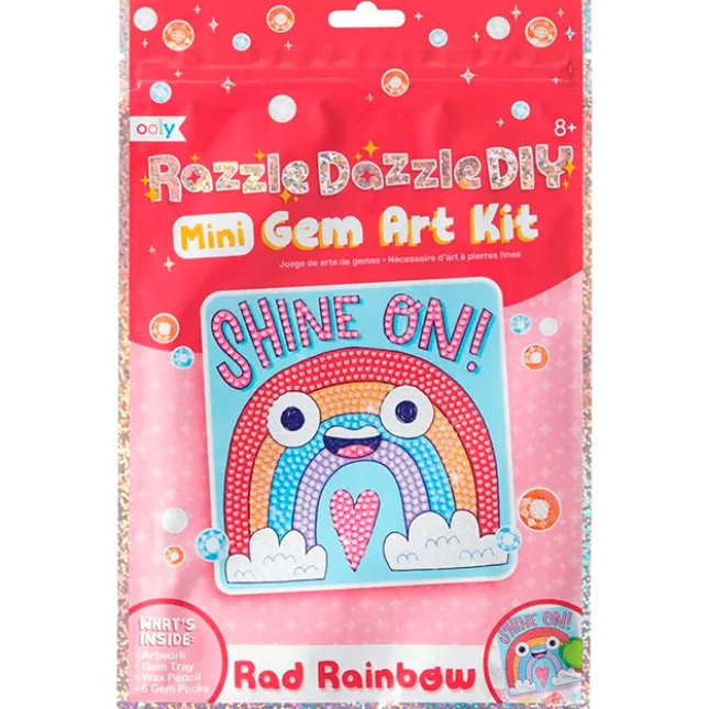 Fat Brain Toy Razzle Dazzle DIY Mini Gem Art Kit - Rad Rainbow Fashion