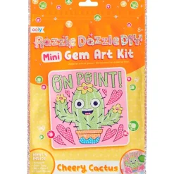 Fat Brain Toy Razzle Dazzle DIY Mini Gem Art Kit - Cheery Cactus Clearance
