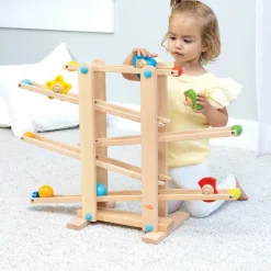 Fat Brain Toy Roll 'n Go Wooden Marble Run Sale