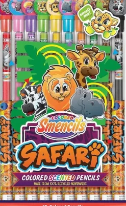Fat Brain Toy Safari Colored Smencils 10 pack New