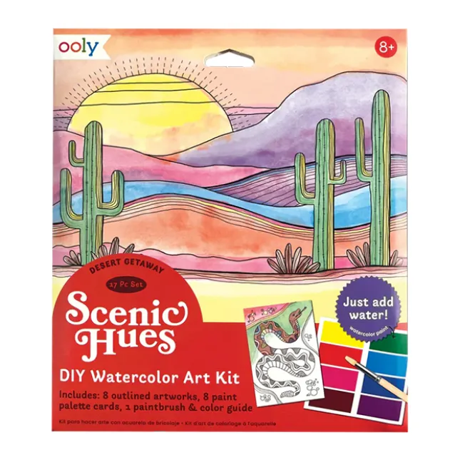 Fat Brain Toy Scenic Hues D.I.Y. Watercolor Kit Desert Getaway Best