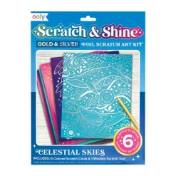 Fat Brain Toy Scratch & Shine Scratch Cards - Celestial Skies Best