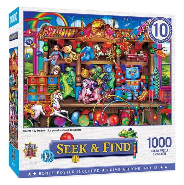 Fat Brain Toy Secret Toy Heaven Seek & Find 1000pc Puzzle Clearance