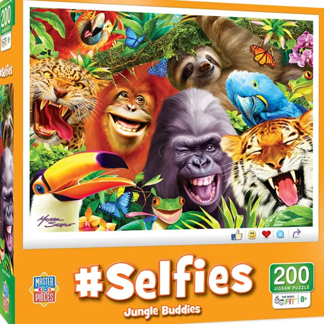 Fat Brain Toy Selfies Jungle Buddies - 200 pc Puzzle Fashion